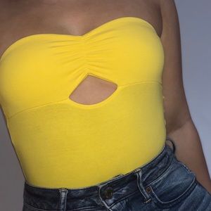 Forever 21 strapless keyhole bodysuit